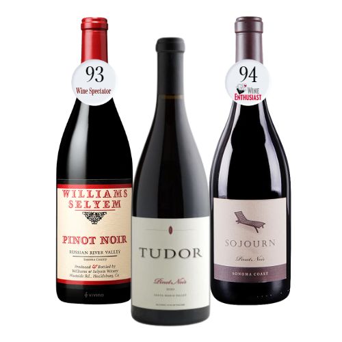 Trio Tudor William Selyem Sojourn PInot Noir